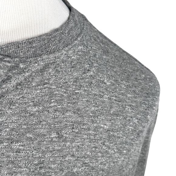 Marine Layer Henley Shirt Men's Marge M/L Heather Gray Rayon Long Sleeve - Picture 3 of 10